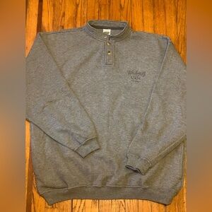 Rainforest Cafe Orlando Florida Henley Sweatshirt Mens XXL Gray Vintage 1990s